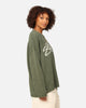 Stüssy Women's Smooth Stock Oversized Knitted Sweater Forest Green