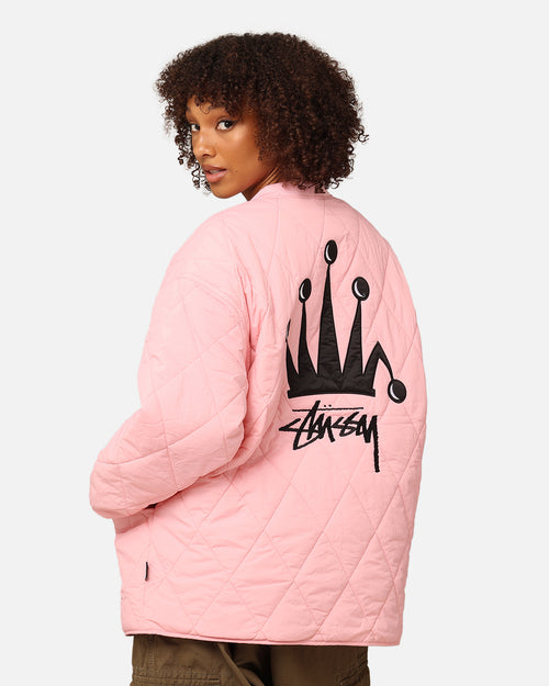 Stüssy Women's Stock Crown Quilted Jacket Pink