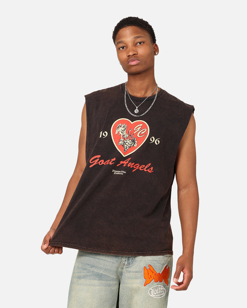 Goat Crew Goat Angels Vintage Muscle T-Shirt Black Wash