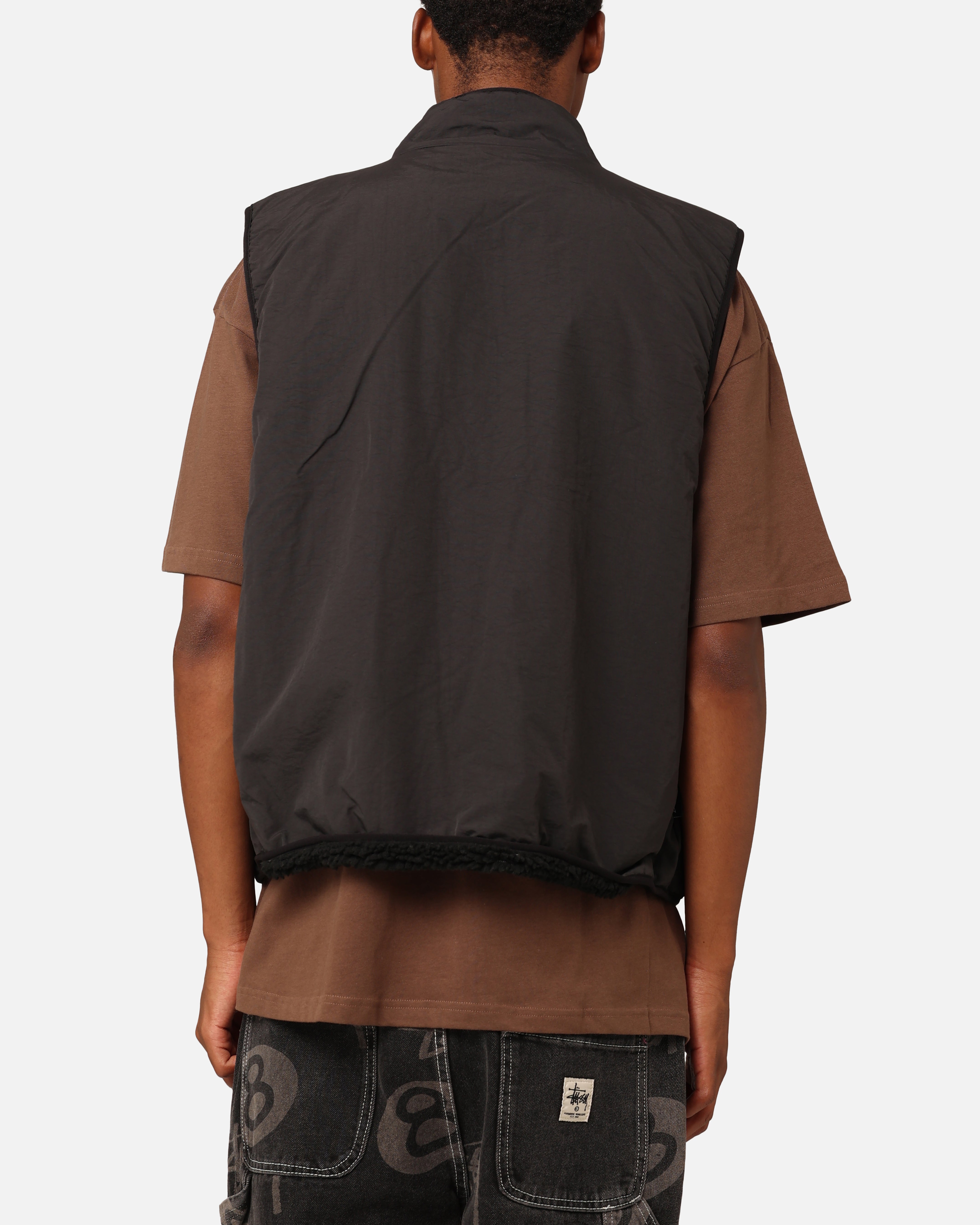 Stüssy 8 Ball Sherpa Reversible Vest Black | Culture Kings NZ