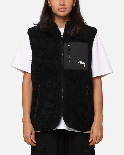 Stüssy 8 Ball Sherpa Reversible Vest Black