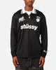 Stüssy Football Polo Long Sleeve T-Shirt Black