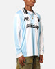 Stüssy Football Polo Long Sleeve T-Shirt Blue/White