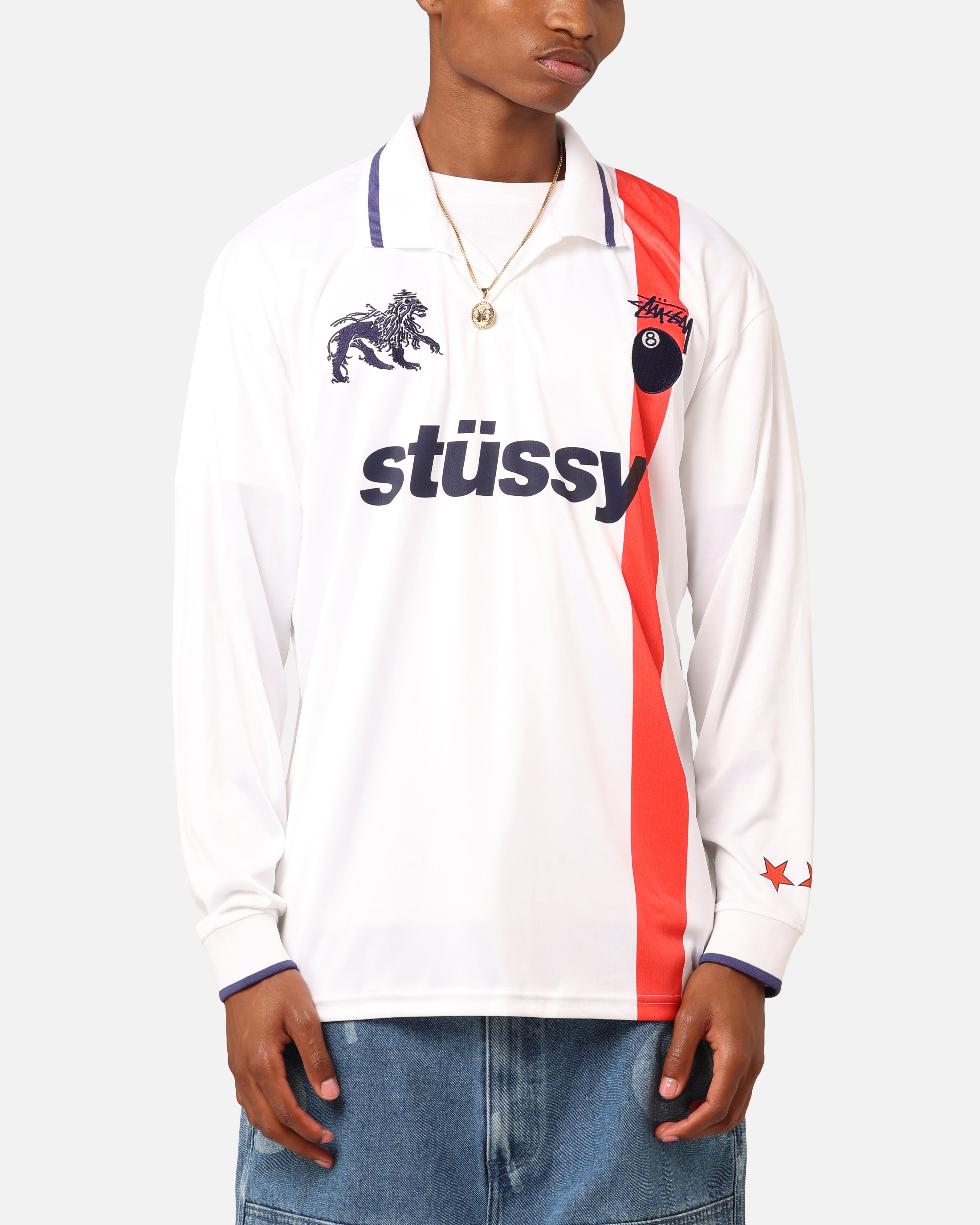 【ゴルフ・M】Stüssy × FL アトミックリング ポロシャツ 白×赤 02048087-YX708_mens_00010.jpg?