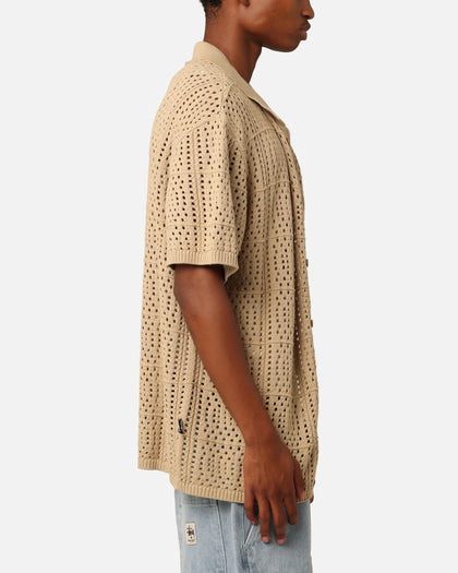 Stüssy Crochet Shirt Khaki