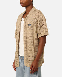 Stüssy Crochet Shirt Khaki