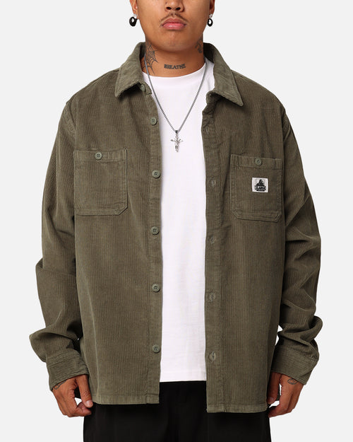 X-Large Corduroy Authentic Long Sleeve Work Shirt Military