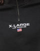 X-Large Quater Zip Crewneck Pigment Black