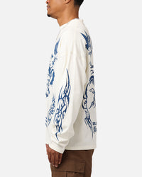 Loiter Hearts Ablaze Long Sleeve T-Shirt Off White