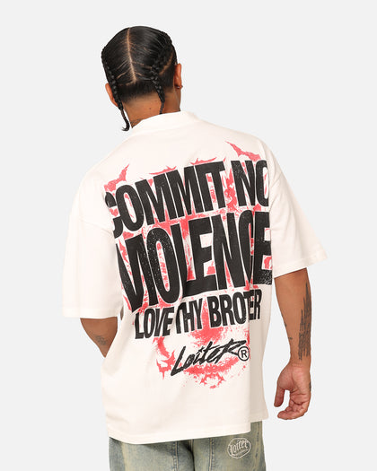 Loiter Dog Tag Oversized T-Shirt Off White