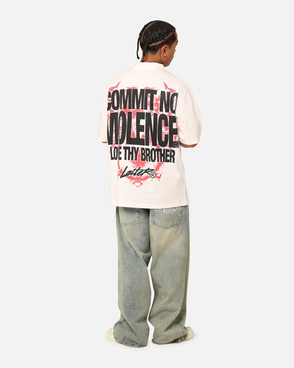 Loiter Dog Tag Oversized T-Shirt Off White