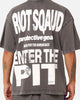 Loiter Riot Squad Vintage T-Shirt Charcoal Grey