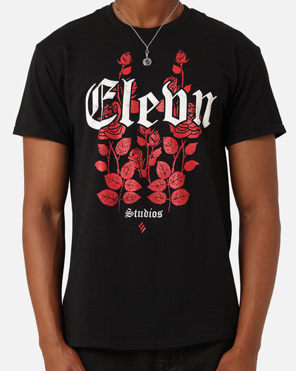 Elevn Clothing Co Rose Bunch T-Shirt Black