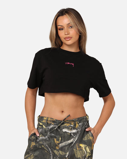 Stussy Women's 8 Ball Cropped T-Shirt Black