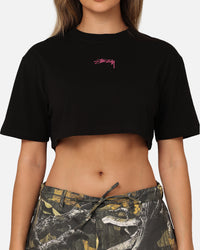 Stussy Women's 8 Ball Cropped T-Shirt Black