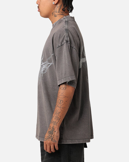 Loiter Lotus Oversized T-Shirt Charcoal Grey