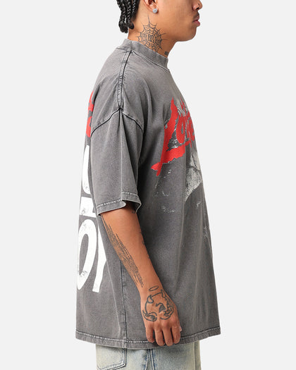 Loiter Search And Destroy Oversized T-Shirt Charcoal Grey