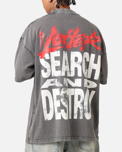 Loiter Search And Destroy Oversized T-Shirt Charcoal Grey