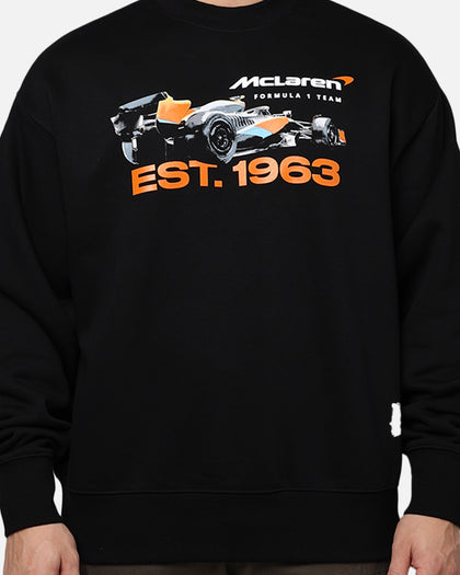 Mitchell & Ness X McLaren X Culture Kings Las Vegas Collection Vintage Car Poster Crewneck Black