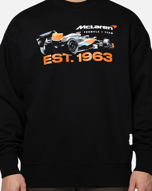 Mitchell & Ness X McLaren X Culture Kings Las Vegas Collection Vintage Car Poster Crewneck Black