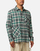 Raised By Wolves Plaid Flannel Shirt Eucalyptus