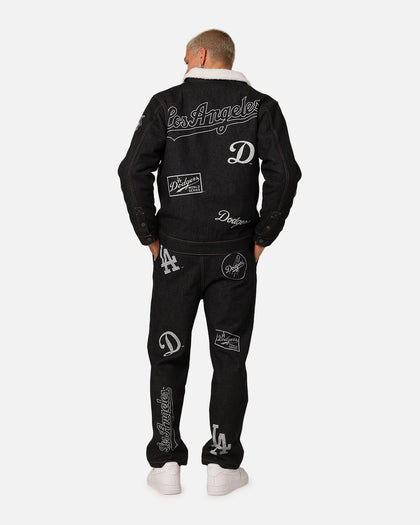 Majestic Athletic Los Angeles Dodgers Etched Denim Shacket Washed Black Denim