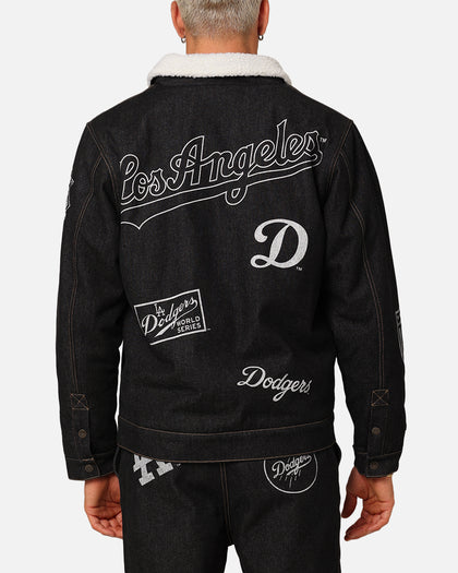 Majestic Athletic Los Angeles Dodgers Etched Denim Shacket Washed Black Denim