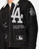Majestic Athletic Los Angeles Dodgers Etched Denim Shacket Washed Black Denim