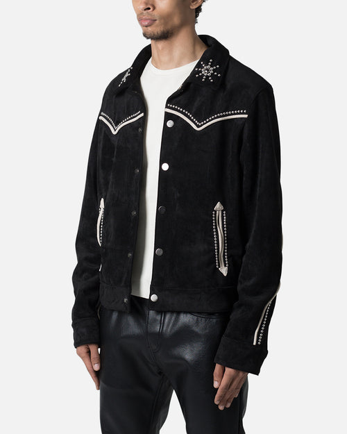 MNML Suede Collared Jacket Black