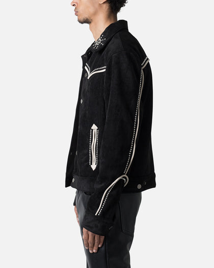 MNML Suede Collared Jacket Black