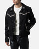MNML Suede Collared Jacket Black