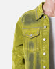 MNML Studded Suede Denim Jacket Green