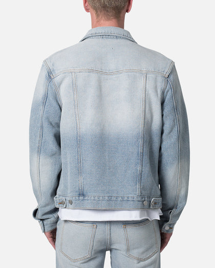 MNML Western Crosshatch Trucker Denim Jacket Blue
