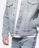 MNML Western Crosshatch Trucker Denim Jacket Blue