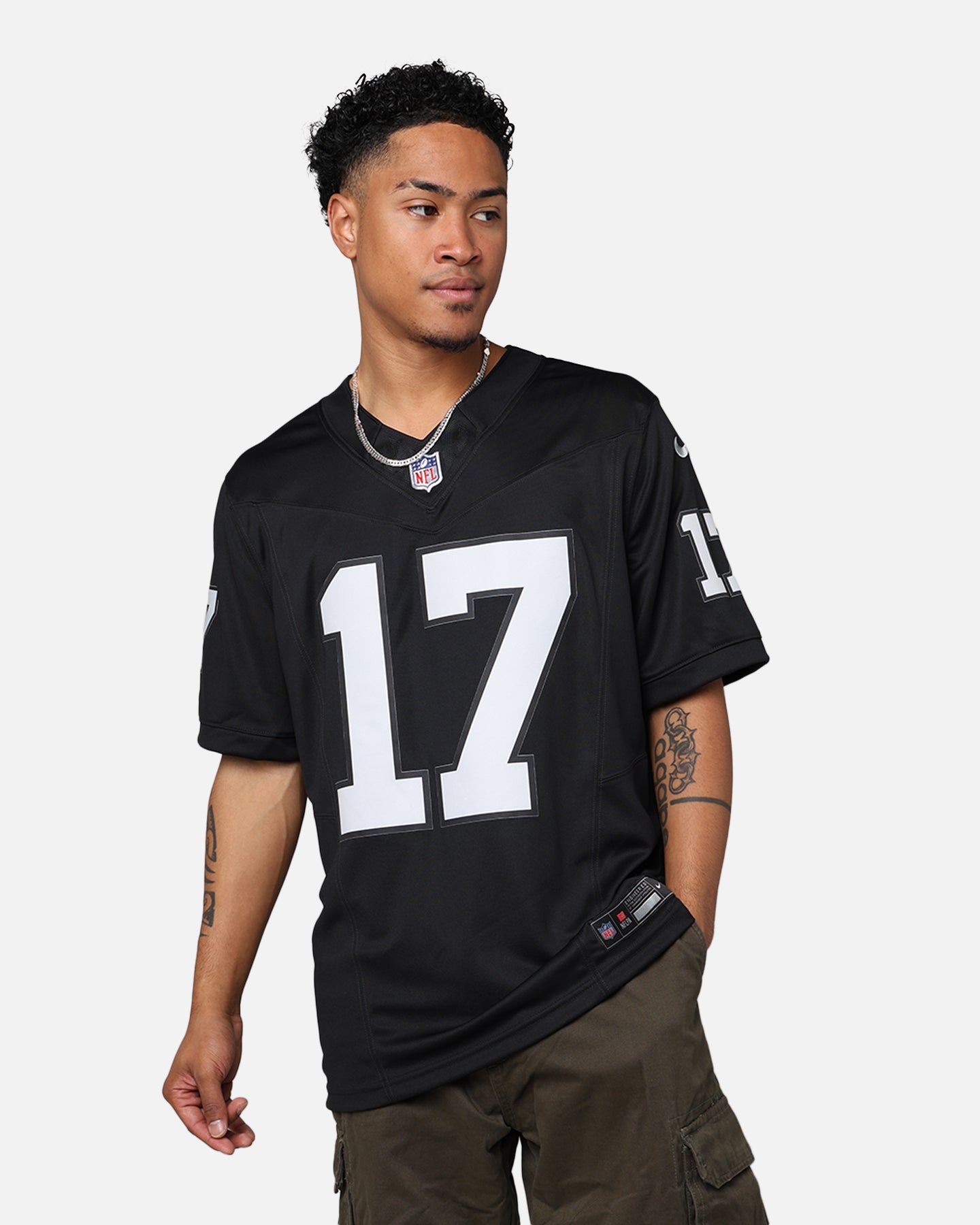 Nike Las Vegas Raiders Davante Adams #17 Limited Home Jersey Black