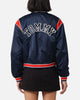 Tommy Jeans Women's TJW Archive Games Satin Bomber Jacket Twilight Indigo