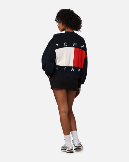 Tommy Jeans Women's TJW Flag Badge Cardigan Dark Night Navy