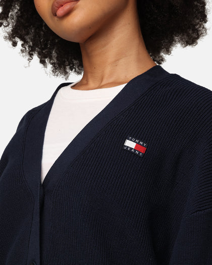 Tommy Jeans Women's TJW Flag Badge Cardigan Dark Night Navy