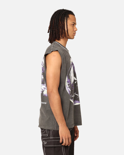 Goat Crew X The Nightmare Before Christmas Jack Skellington Heavyweight Vintage Muscle T-Shirt Black Wash