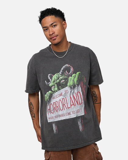 73Studio X Goosebumps Horrorland Heavyweight T-Shirt Black Wash