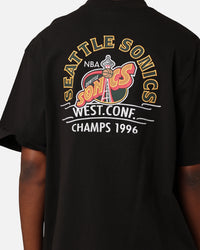 Mitchell & Ness Seattle Sonics Arch T-Shirt Faded Black