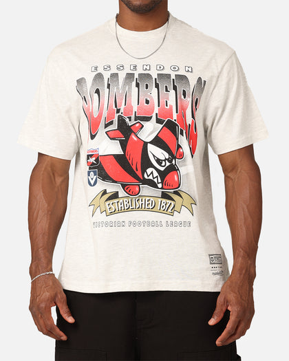 Mitchell & Ness Essendon Bombers Character T-Shirt Silver Marle