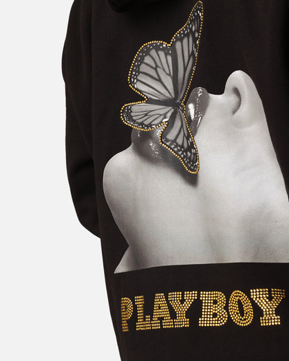 Playboy Diamanté Hoodie Black
