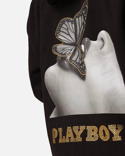 Playboy Diamanté Hoodie Black