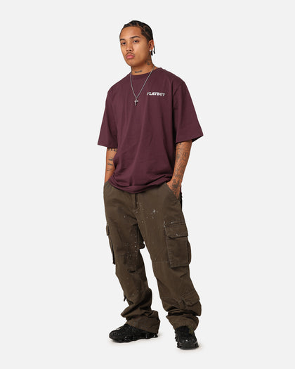 Playboy Diamanté T-Shirt Plum