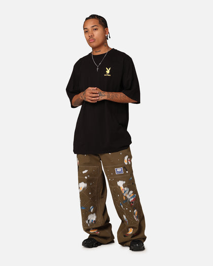 Playboy Linear Classic Bunny Stack T-Shirt Black