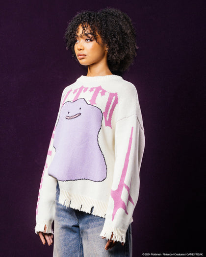 Pokémon By Loiter Ditto Knit Sweater Off White