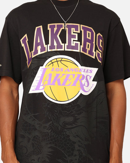 Mitchell & Ness Los Angeles Lakers Year Of The Dragon T-Shirt Faded Black