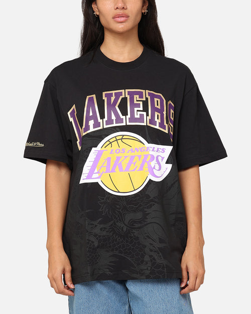 Mitchell & Ness Los Angeles Lakers Year Of The Dragon T-Shirt Faded Black