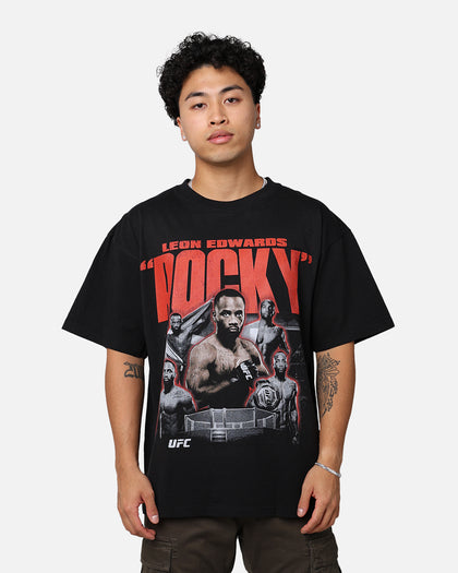 UFC By Goat Crew Leon "Rocky" Edwards Vintage T-Shirt Black Wash